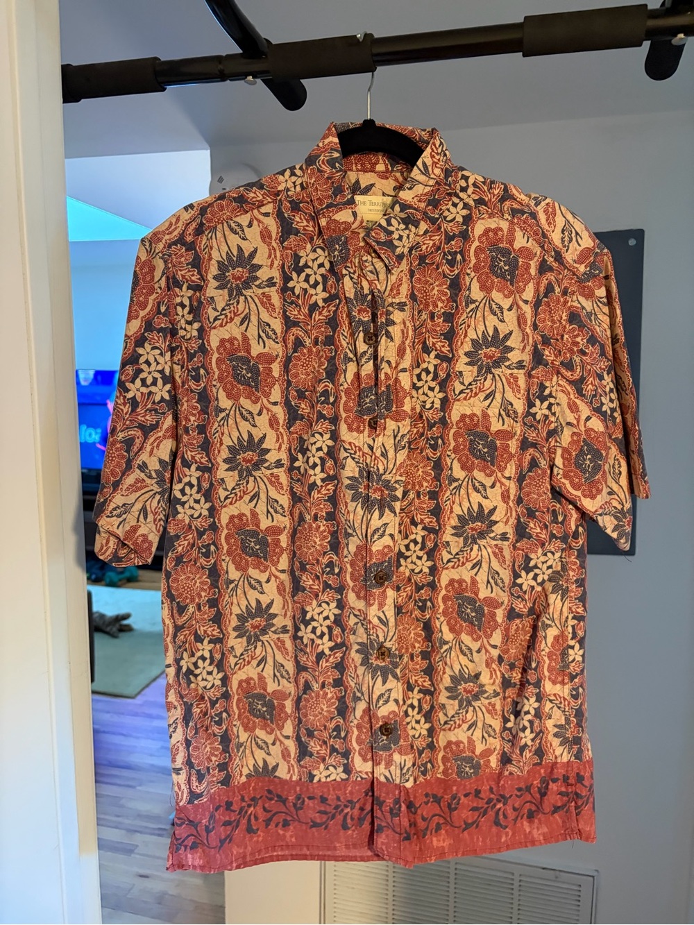 The Territory Ahead Short Sleeve Floral Button-Up Shirt - Rust, Navy & Cream